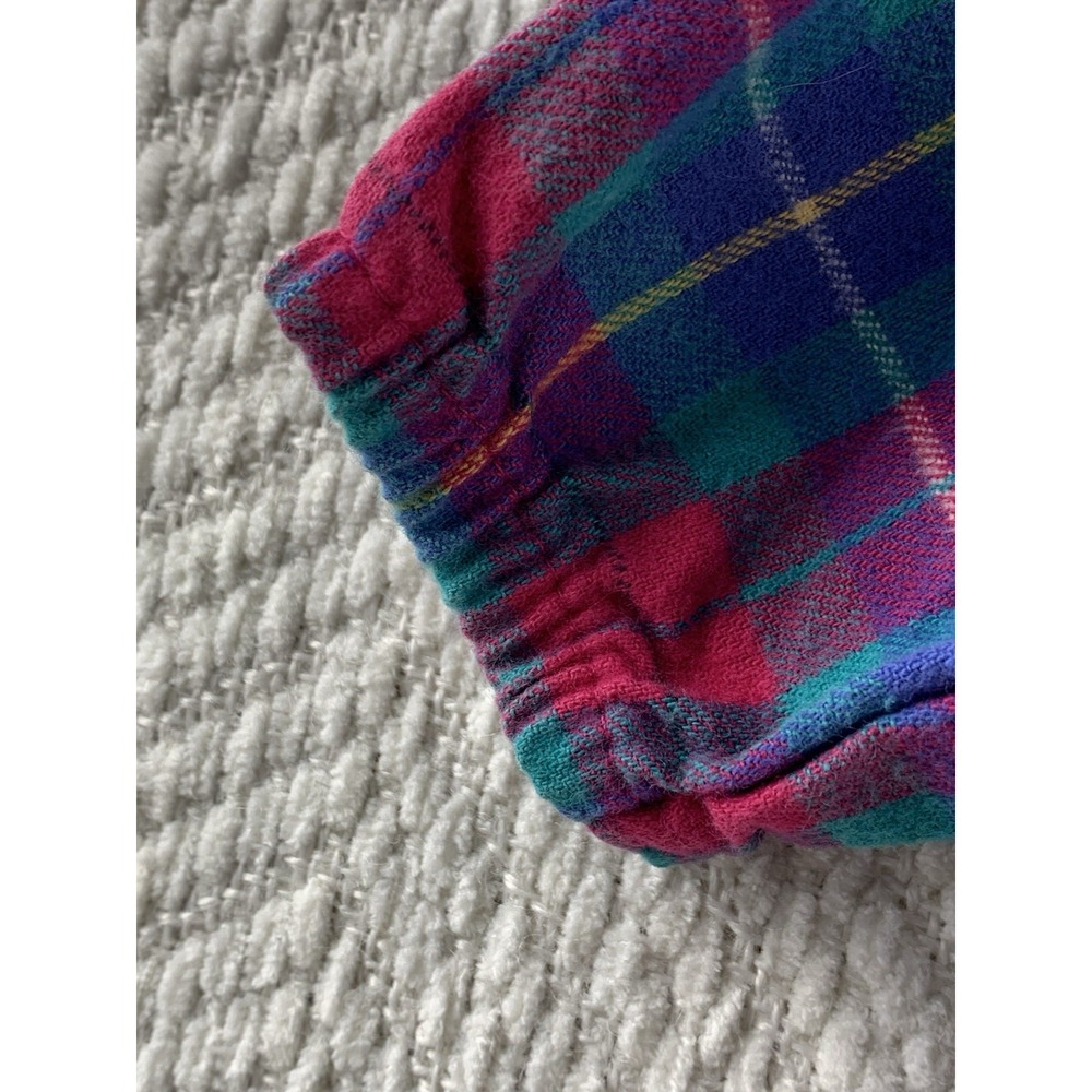 Vintage OshKosh Baby B'gosh Bubble Romper‎ 3-6 Mos Multi Color Block Plaid USA - Picture 11 of 16